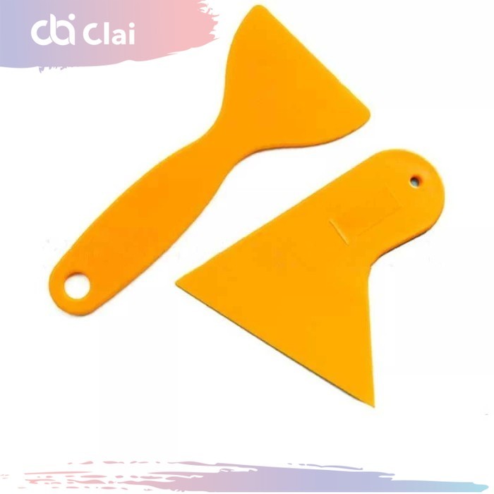 Alat Bantu Pasang Kaca Film Scraper Scapers Kape Sticker Wall Paper Leher Panjang Plastik Pasang Sti