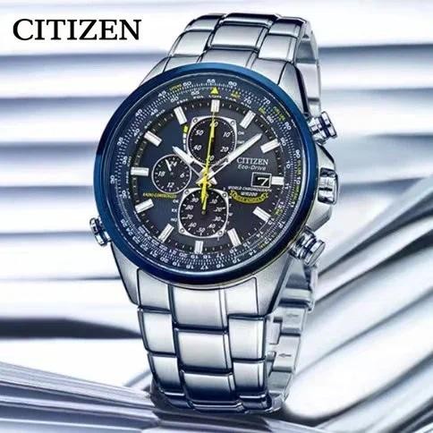 CITIZEN Men Watches Luxury Trend Quartz Calendar Waterproof Multi Function Fancy Round Watch Stainle