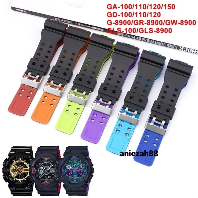 Strap Tali Jam Tangan G-Shock GA-100 GA-400 GA-700 GA-800 Premium Double Warna