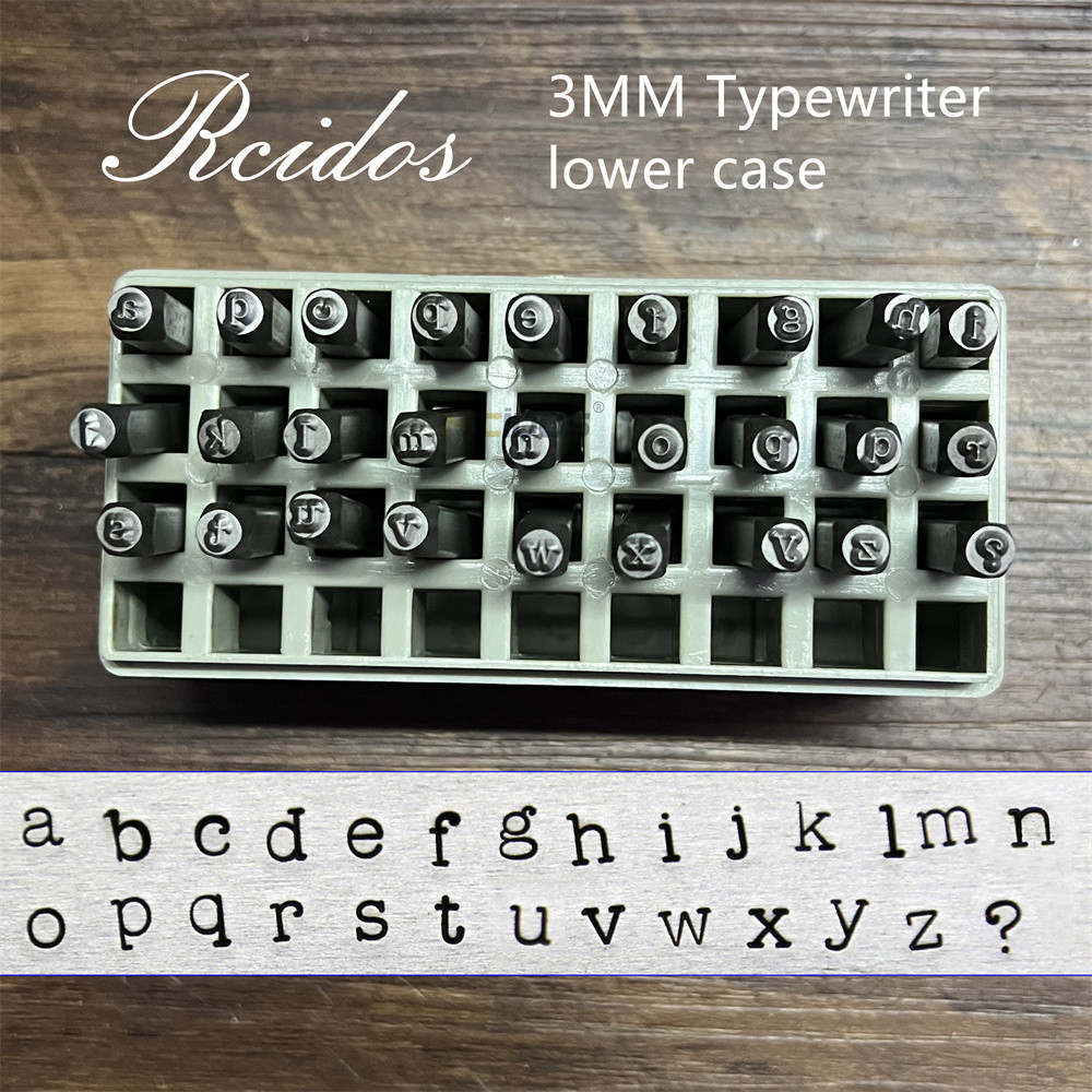 

3MM Typewriter Letter Metal Stamp Set,DIY Jewelry Steel punch stamp letters Kit,27PCS/BOX