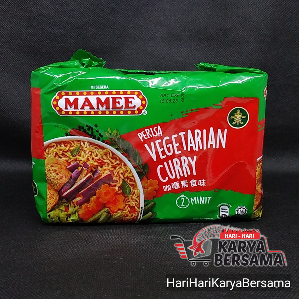 

MIE INSTAN MAMEE VEGETARIAN CURRY PER PACK ISI 5'S X 78GR