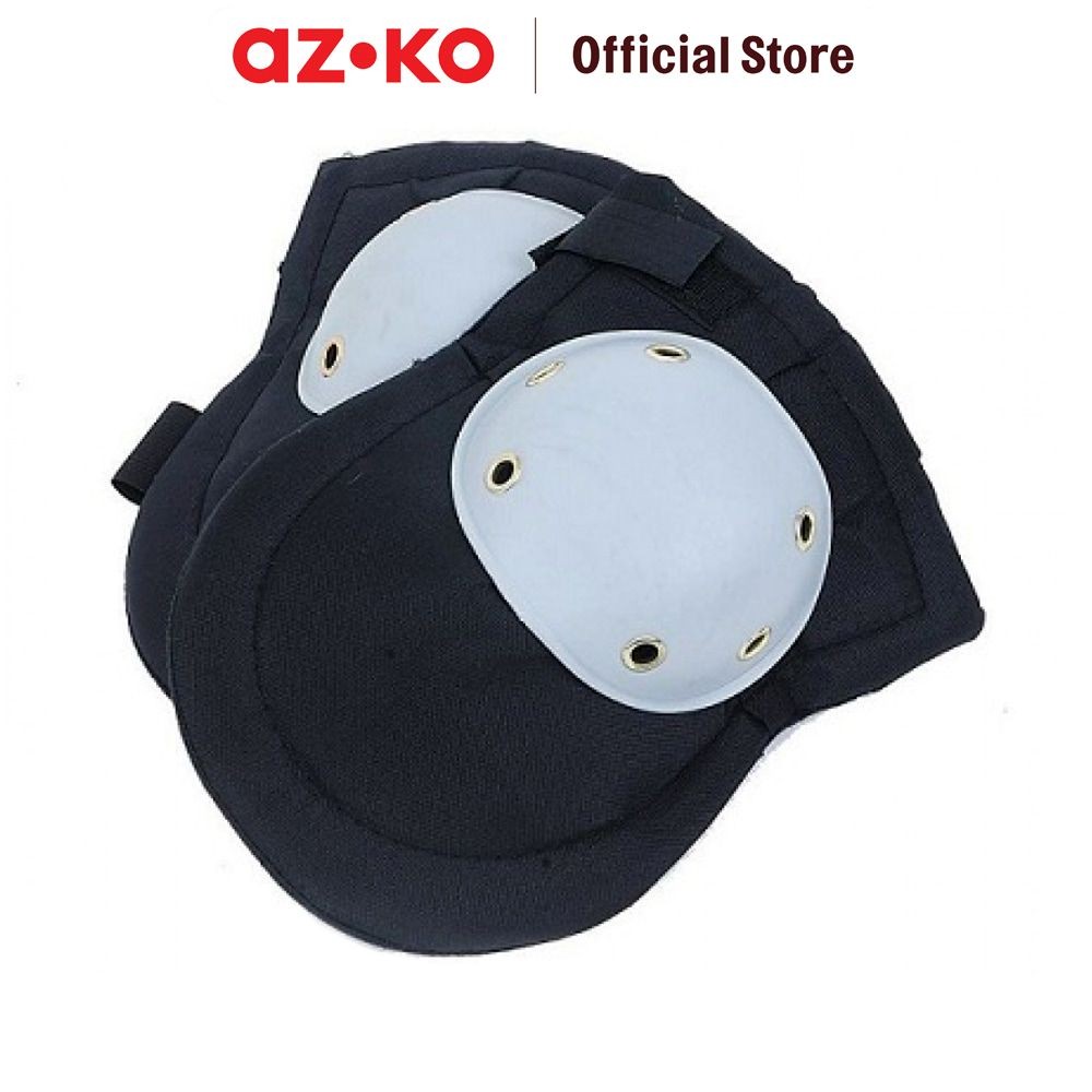 AZKO Tactix Set 2 Pcs Pelindung Lutut - Hitam/Putih Knee Pad Protector Pelindung Kaki Aksesoris Keam