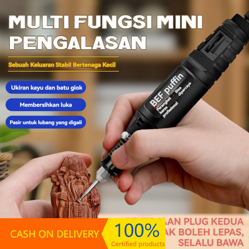 CASH ON DELIVERY Bor Mini Grinder Set Mesin Ukir Poles Gerinda Listrik Alat Ukir Grafir/ Alat Ukir K