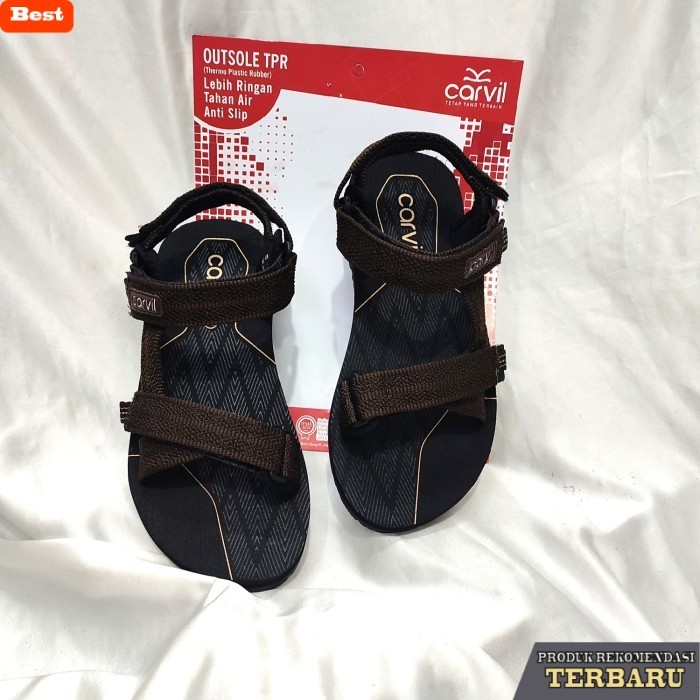 rekomendasi sepatu olahraga brand lokal SEPATU SANDAL PRIA CARVIL UNIVERSE/ SANDAL GUNUNG CARVIL ORI