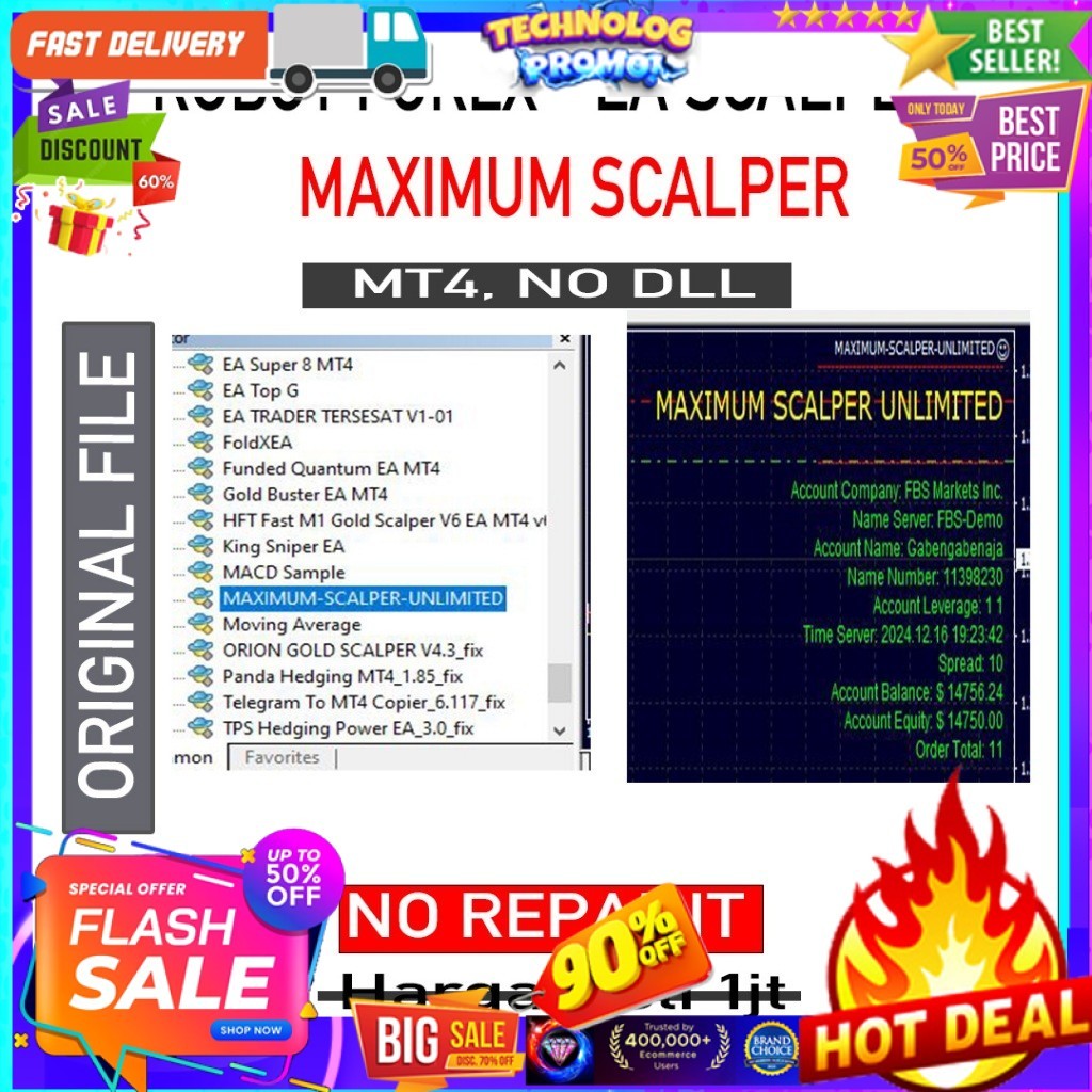 ROBOT FOREX - EA MAXIMUM SCALPER UNLIMITED PROFITABLE