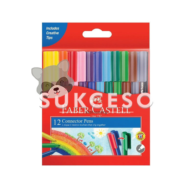 

Faber Connector Pen 12 Color / Spidol Warna isi 12