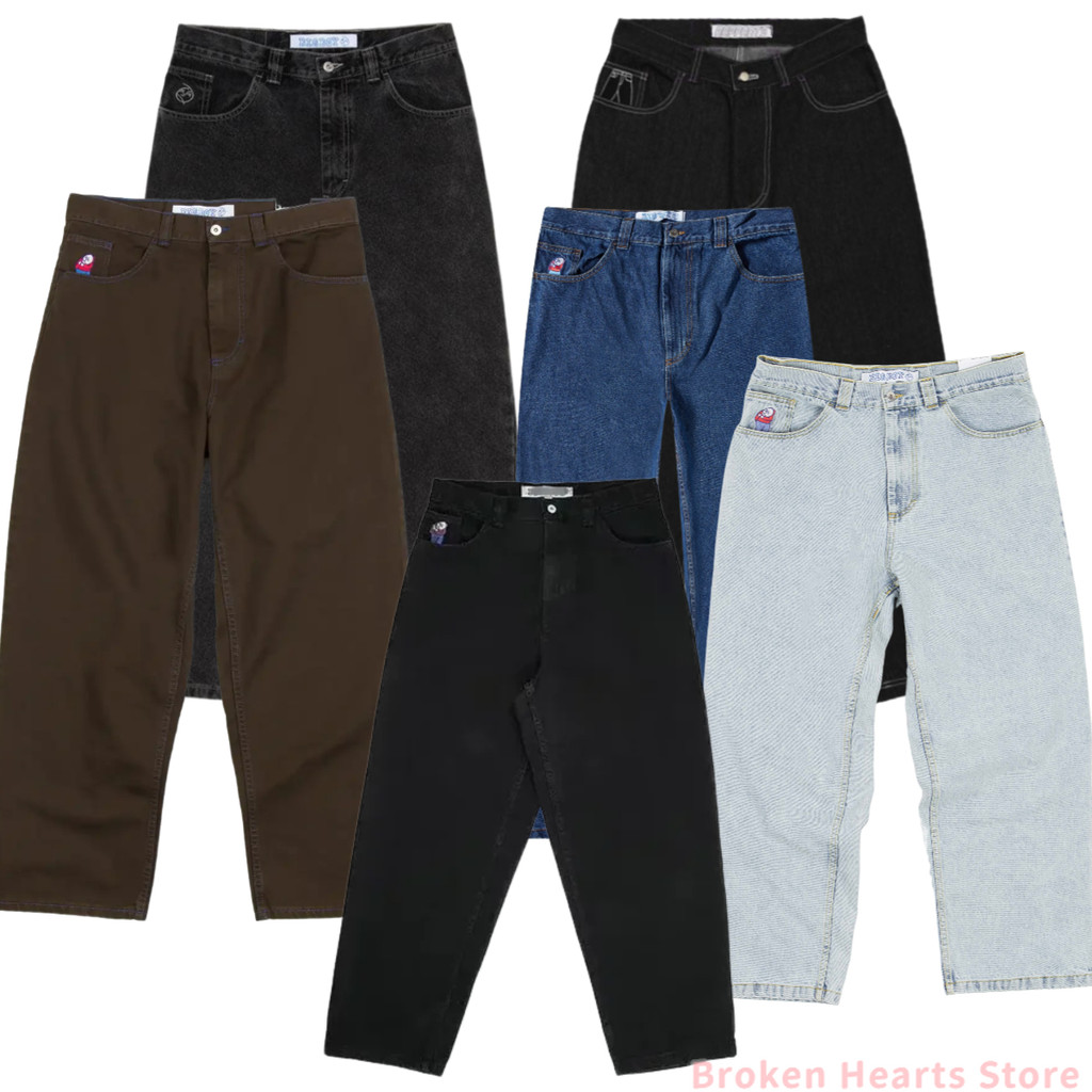 Polar Big Boy Jeans Skate Collection Hip Hop Streetwear Embroidery Y2K Pants Baggy Jeans Mens Womens