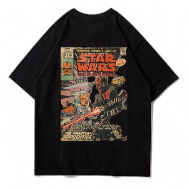Psycho Crucify "Star Wars The Clone Wars" Oversized T-Shirt | Stone Wash | Kaos Star Wars | Kaos | K