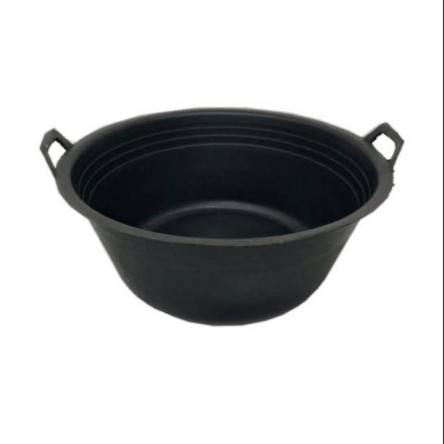 BAK KARET 20 KUALI HITAM BASKOM KUPING ANTI PECAH EMBER WASKOM LENTUR TEBAL