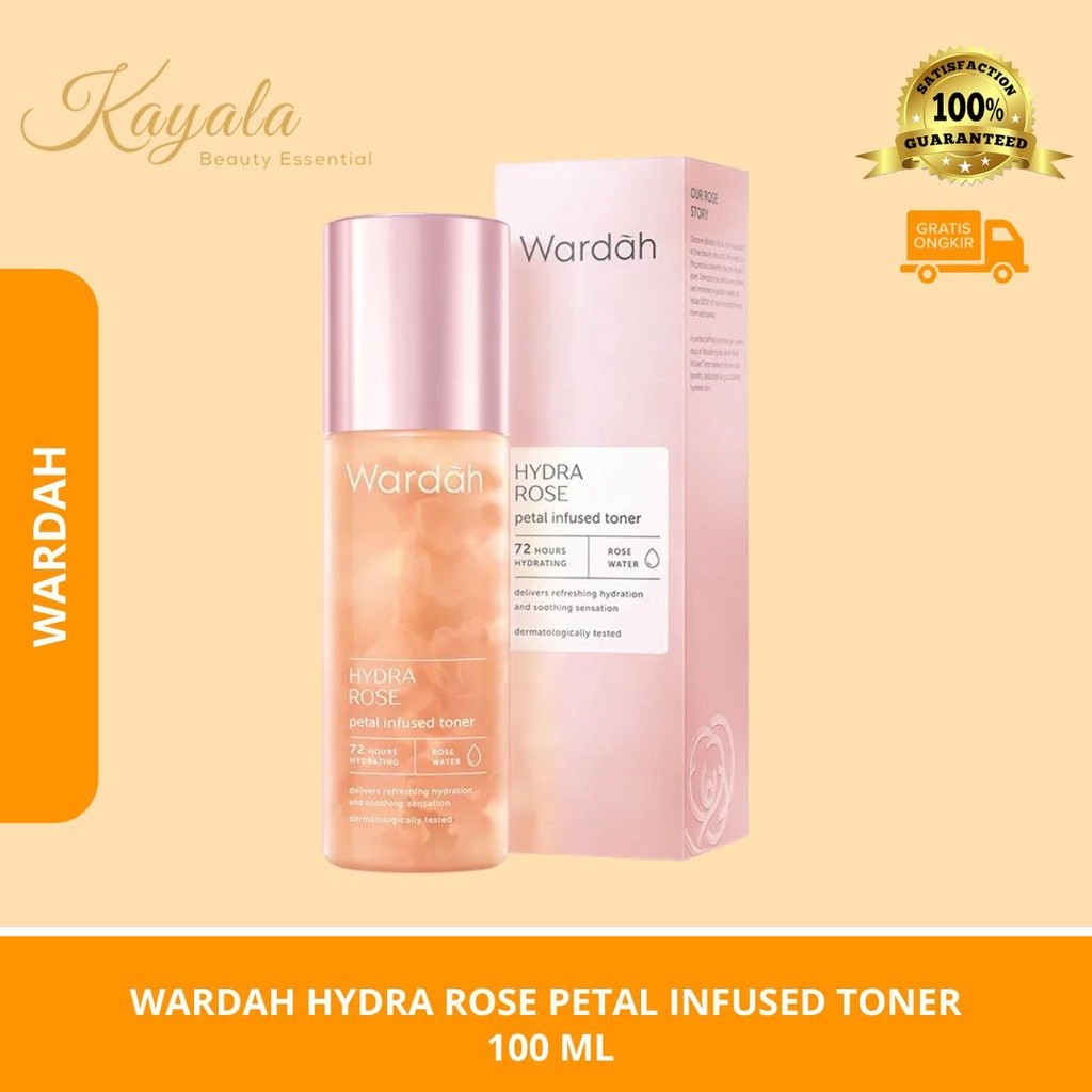 WARDAH HYDRA ROSE PETAL INFUSED TONER 100 ML - TONER WARDAH - TONER WARDAH HYDRA ROSE - WARDAH HYDRA
