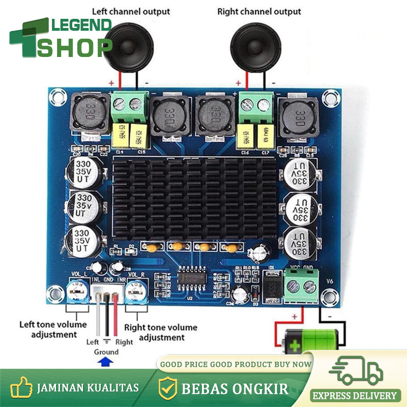 M 543 KIT AMPLI CLASS D TPA3116D2 2 X 120 WATT XH M543/TPA3116D2 120w + 120w XH-M543 HCW-M311 HW-408