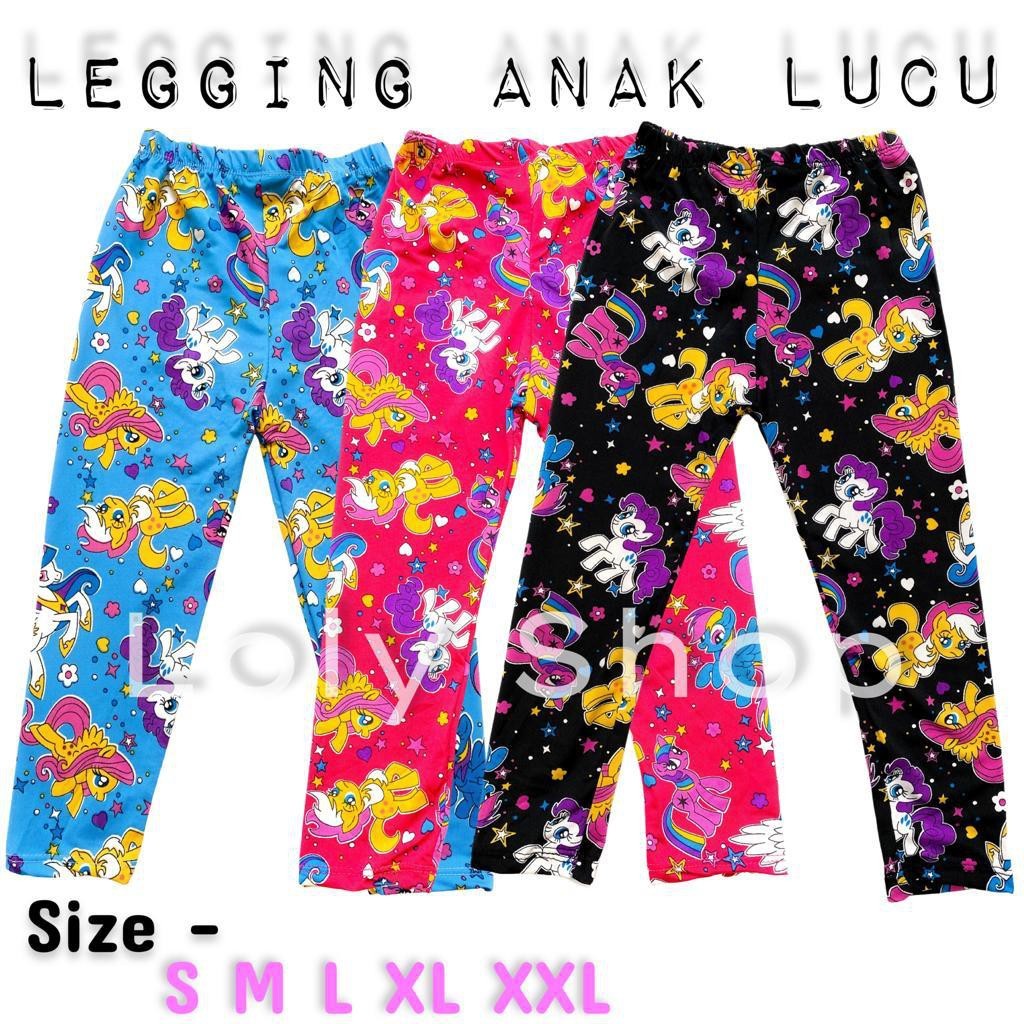 Legging Anak Motif karakter Little Pony / Lol Murah
