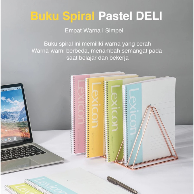

BOBOMARTS () 1 PCS Deli Loose-Leaf Notebook A5 Buku Catatan Spiral 7684 MURAH