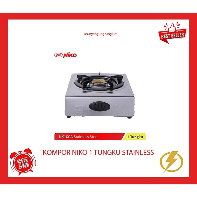 KOMPOR NIKO 1 TUNGKU STAINLESS