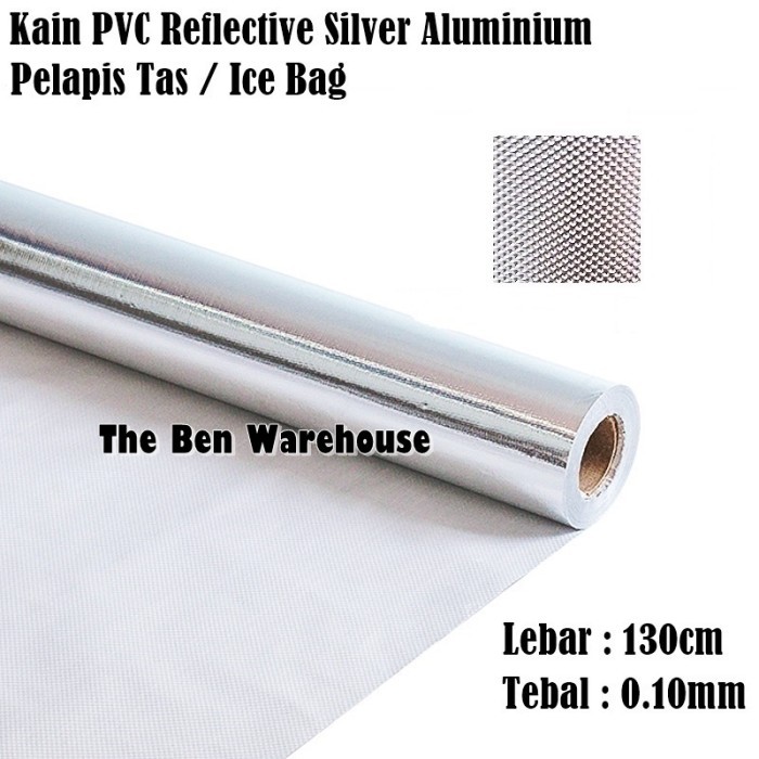 ✨NEW✨ -Kain PVC Plastik Silver Aluminium Bahan Pelapis Tas Ice Bag / Suvenir- 1.2.23