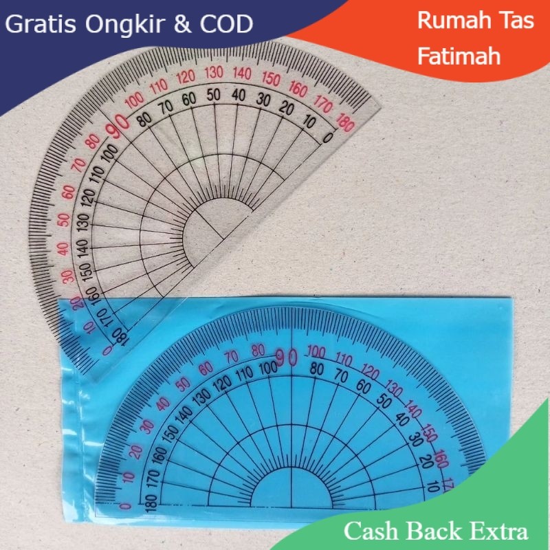 

Promo Penggaris/Mistar Busur Plastik 180 Derajat By Rumah Tas Fatimah