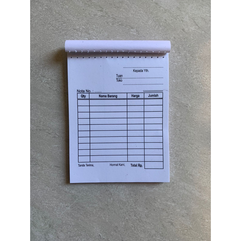 

NOTA KONTAN MINI 1 PLY, NOTA KONTAN HVS KECIL 1/8 F