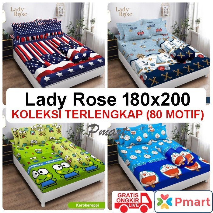 O SPREI LADY ROSE 180x200 / SPREI LADY ROSE KING / SPREI LADY ROSE BOLA / SPRAI LADY ROSE ANAK