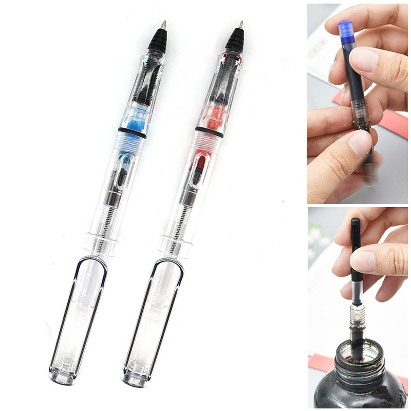 

0.38/0.5mm Nib Business Office Fountain Pen Transparent Gel Pens Student Stationery School Supplies