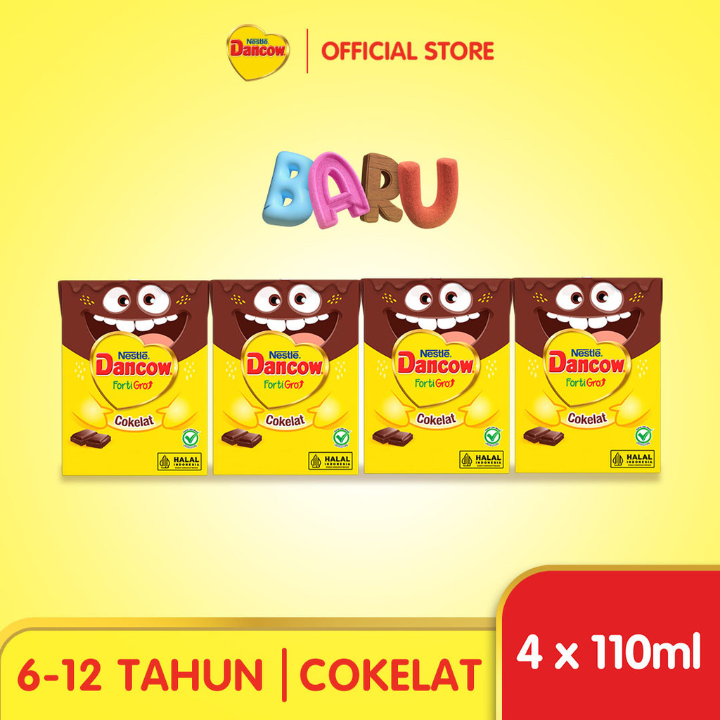 

DANCOW Fortigro Susu UHT Coklat Usia Sekolah 110ml x 4 pcs