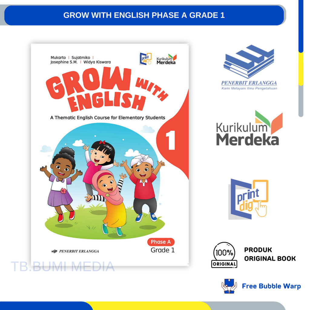 Buku BELAJAR BAHASA INGGRIS Anak Sekolah Kelas 1 SD Kurikulum Merdeka Penerbit Erlangga