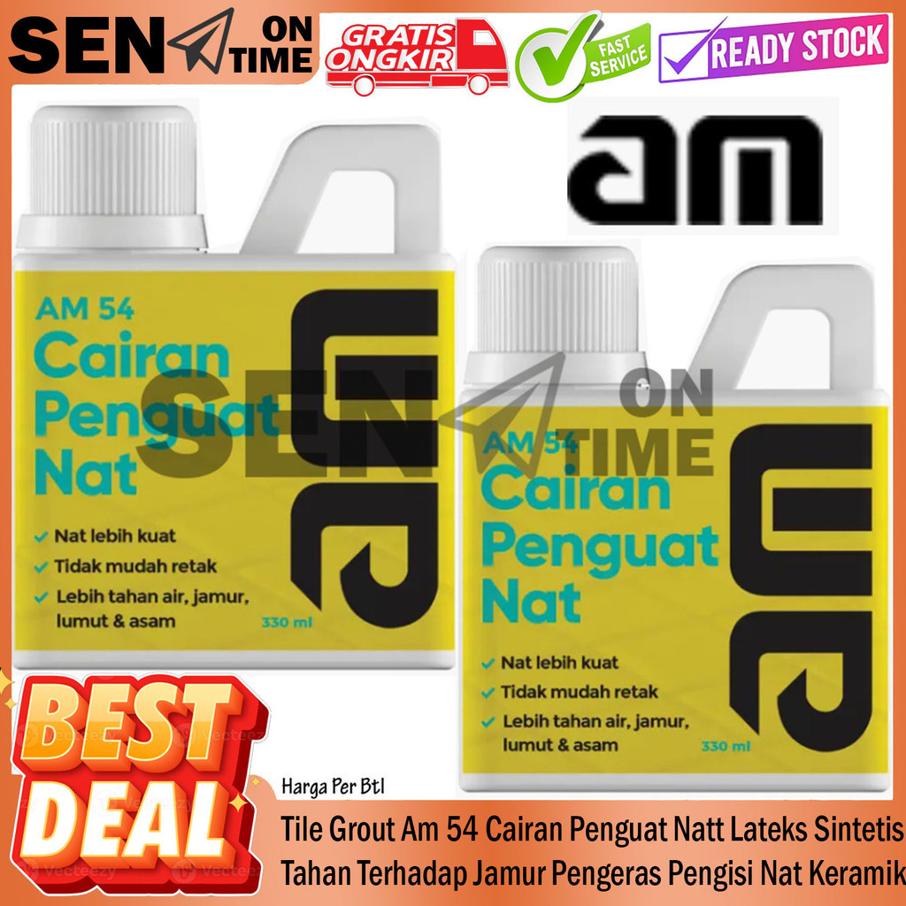 Tile Grout Am 54 Cairan Penguat Natt Lateks Sintetis Tahan Terhadap Jamur Pengeras Pengisi Nat Keram