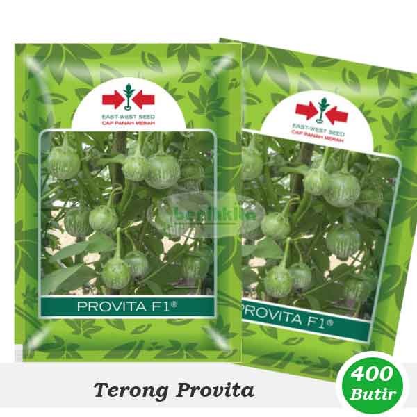 Benih Terong Bulat Provita 400 Butir (Cap Panah Merah)
