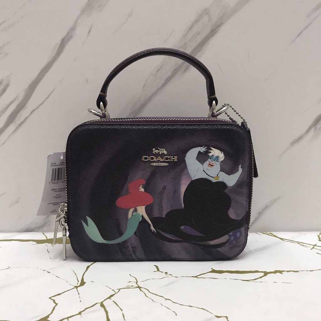 Coach X Disney Ursula Box Crossbody Royal Purple Multi