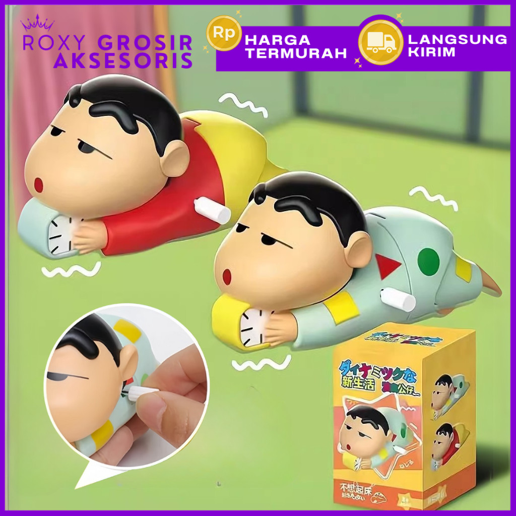 Mainan Crayon Shincan Gerak Lucu Dynamic Shincan Pantat Goyang Mainan Kawaii Putar Sinchan