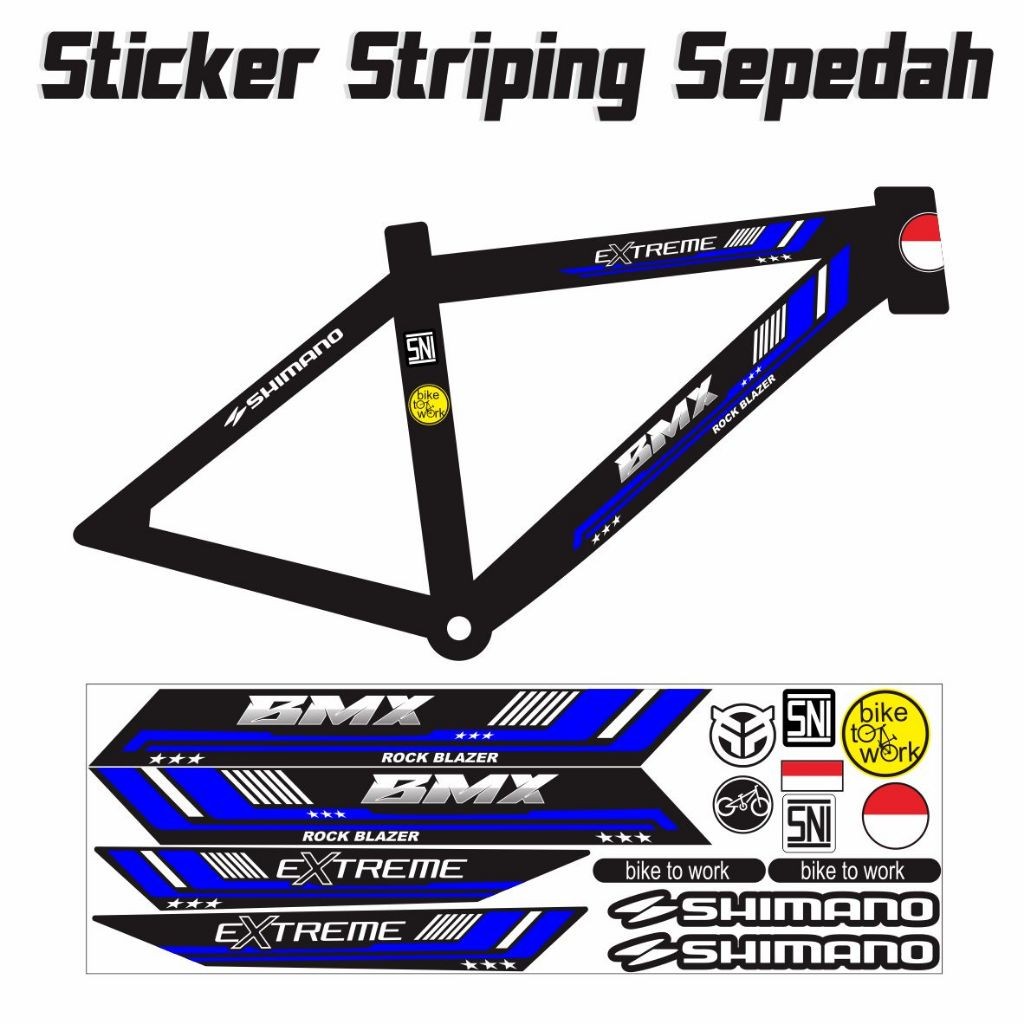 STRIPING SEPEDAH / VARIASI BMX / STRIPING NEW MOTIF BMX / STIKER SEPEDAH
