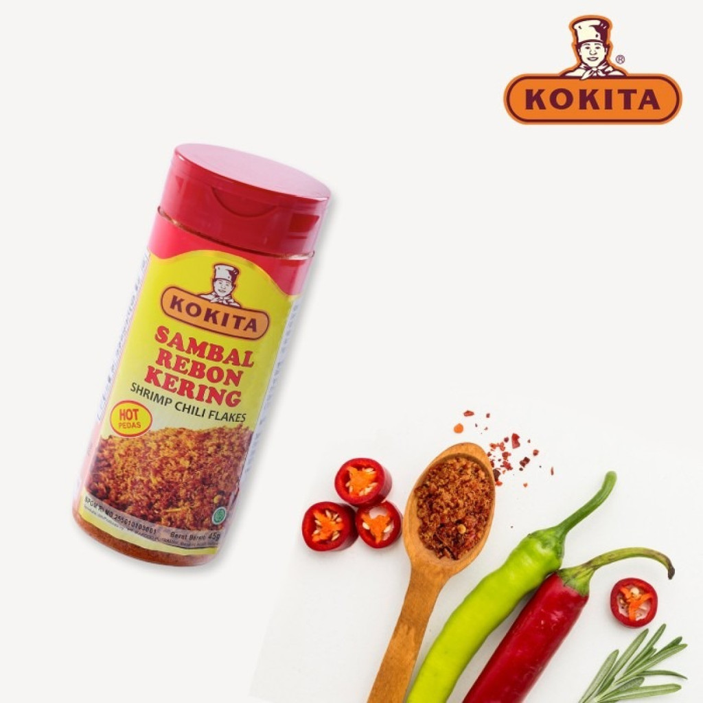 

Kokita Sambal Rebon Kering 45gr Shrimp Chili Flakes