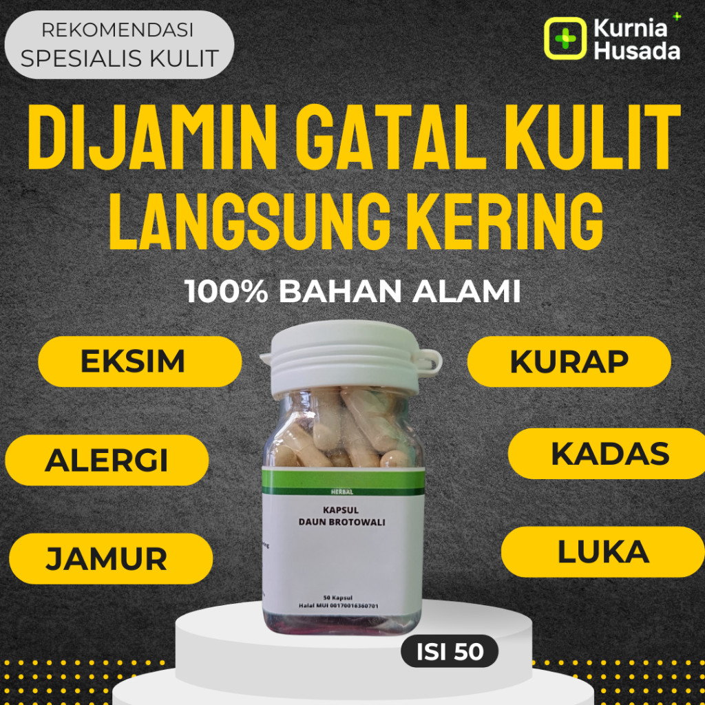 Obat Minum Gatal Kulit Eksim Alergi Biduran Herbal Jamun Paling Ampuh Halal Isi 50 Kapsul