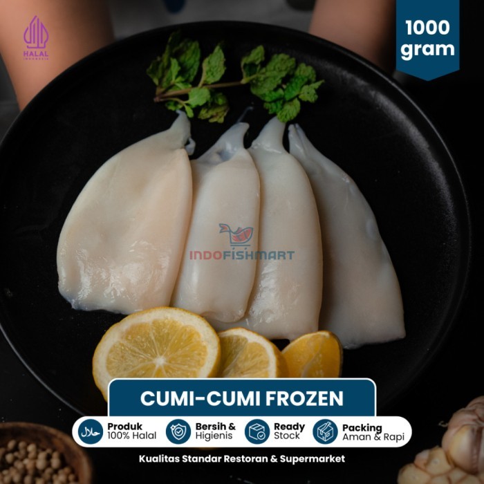 

Cumi Tube Kupas Bersih Beku Frozen isi 8 1000gr