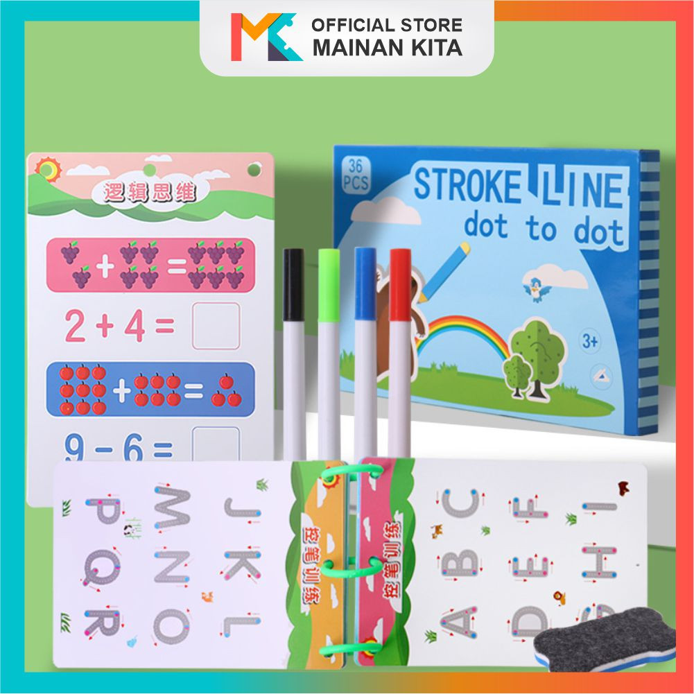 

VIRAL MK605 Wipe Clean Activity Book Series Buku Aktivitas Edukasi Anak Belajar Menulis Membaca xx-14
