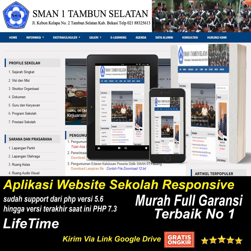 Aplikasi Website Sekolah Responsive Berbasis Website