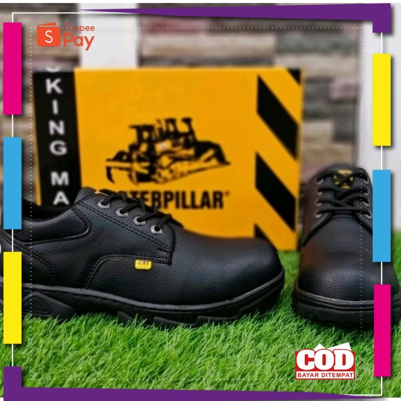 [PREMIUM ORIGINAL] promo flash sale sepatu sefty CATERPILLAR sepatu proyek sepatu kerja bahan kulit 