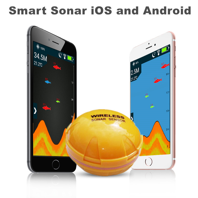 mobile phone fishfinder Wireless Sonar Fish Finder Depth Sea Lake Fish Detect iOS Android App findfi