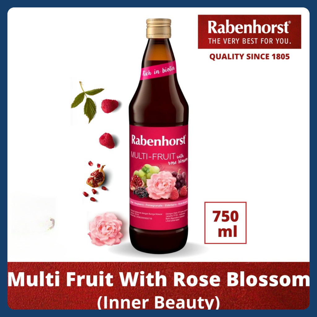 

Rabenhorst Multi Fruit With Rose Blossom (Inner Beauty with Biotin) Juice - Instant / Sameday