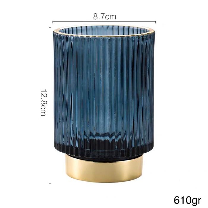

AHHA Candice Glass Holder/Makeup Organizer/Brush holder/Pen Holder - Crystal Blue