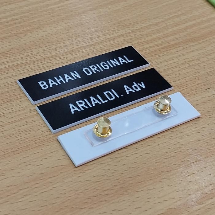 

ANDMA papan nama dada grafir bahan original nametag grafir/ukir original paku jambu/dandang