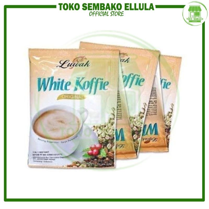 

Toko Sembako ELLULA - Kopi Luwak White Koffie 1 renceng isi 10pcs [Renceng]