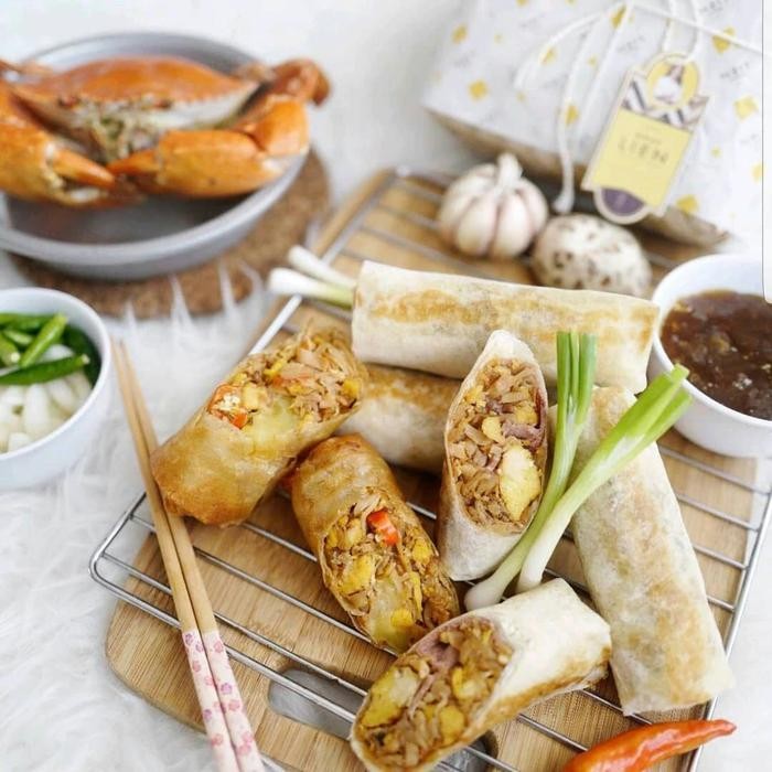 

lumpia mbak lien semarang basah atau goreng - Kepiting Jamur