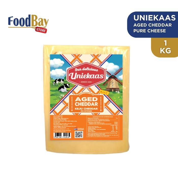 

UNIEKAAS - Block Dutch Cheese 1Kg / Professional Cheese - Aged Cheddar