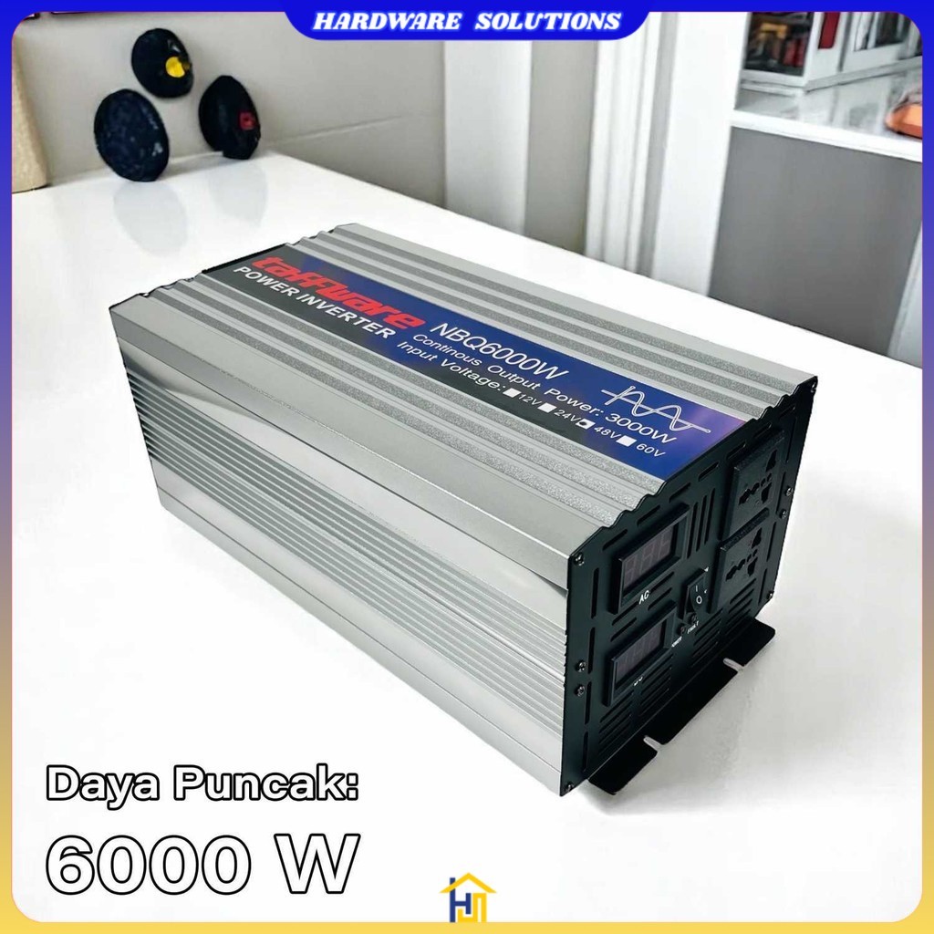 Taffware Power Inverter Mobil Pure Sine Wave DC 48V to AC 220V 6000W - NBQ6000W