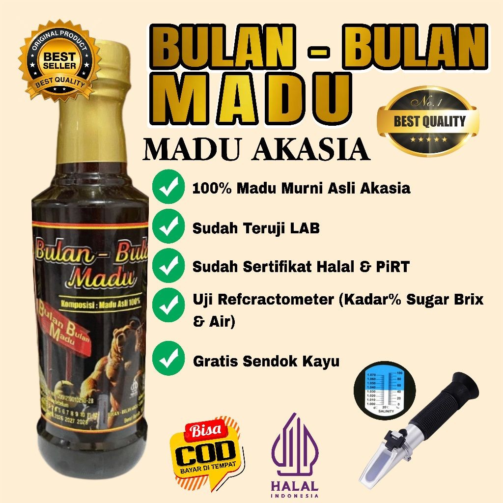 

NEW Madu Akasia Bulan Bulan Madu Asli 100% Telah Teruji Lab PREMIUM