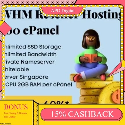 WHM Reseller Hosting 100 cPanel Unlimited SSD Diskon Up To 60% APD