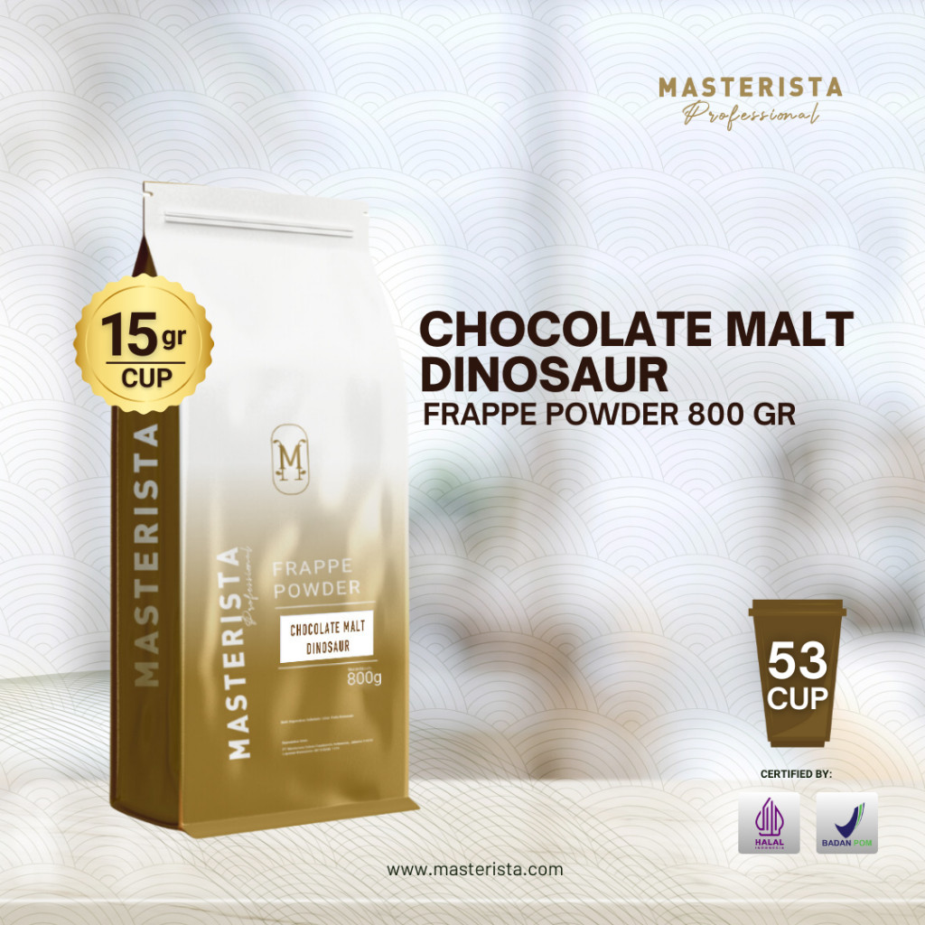 

Masterista Bubuk Minuman Chocolate Malt Dinosaur 800gr