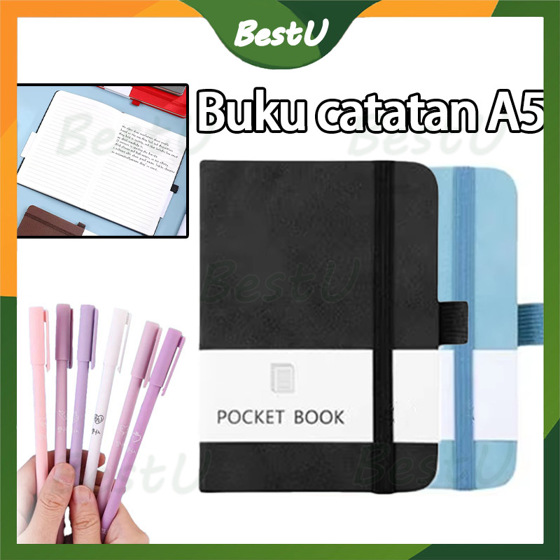 

Notebook A6 Portable Mini Pocket Book Buku Catatan Kecil / Buku Diary Aesthetic Daily Book Buku Tulis Agenda Tali Stockami