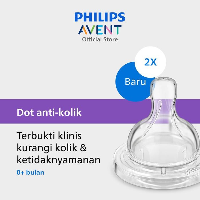 Hot Produk Philips Avent Teat Newborn 1 Hole Normal 0M+ Scf631/27 Dot Botol Bayi