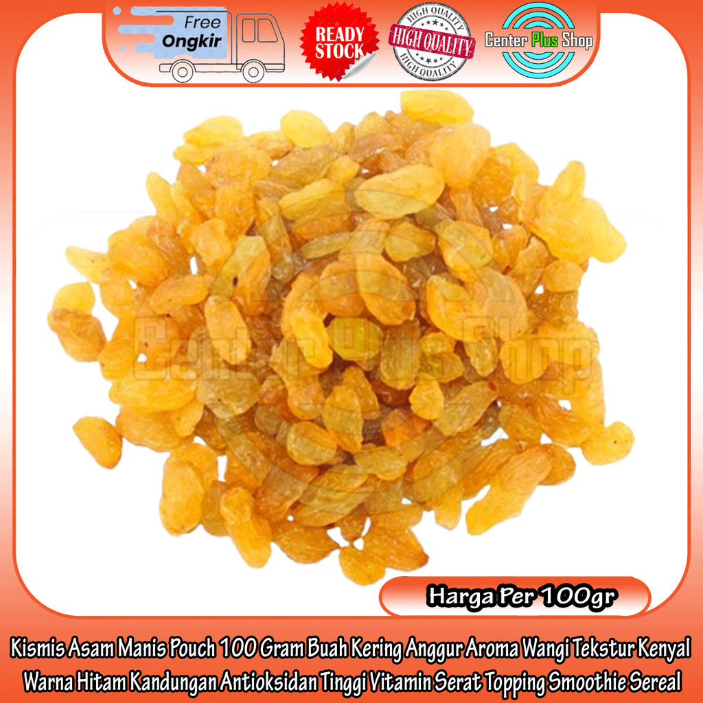 

Kismis Asam Manis Pouch 100 Gram Buah Anggur Kering Dried Raisin Tekstur Kenyal Warna Cerah Rasa Asli Natural Tanpa Pengawet Topping Sereal Granola Roti Yogurt Oatmeal Salad Puding Kue Buah Kering Camilan XDES Rasa Manis Asam